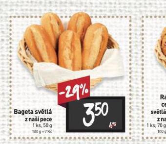 Billa Bageta světlá nabídka