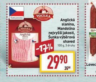 Billa Šunka výběrová shaved nabídka