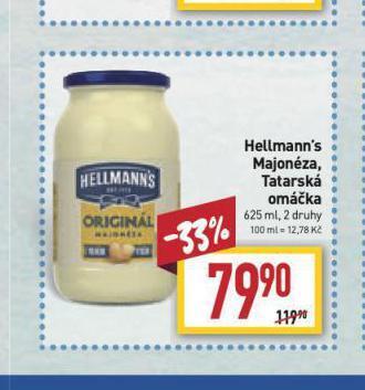 Billa Hellmann´s tatarská omáčka, majonéza nabídka