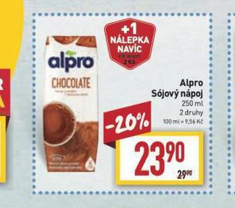 Billa Alpro sójový nápoj nabídka