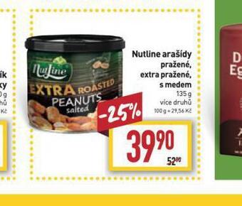 Billa Nutline arašídy pražené, extra pražené s medem nabídka