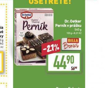 Billa Dr. oetker perník v prášku nabídka