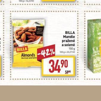 Billa Billa mandle pražené a solené nabídka