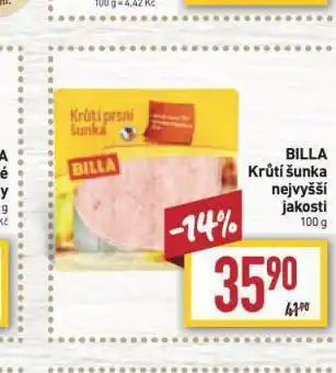 Billa Billa krůtí šunka nejvyšší jakosti nabídka