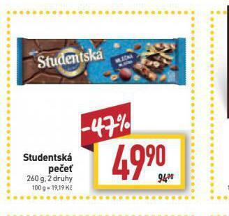 Billa Orion studentská pečeť nabídka
