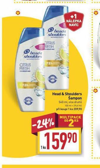 Billa Head&shoulders šampon nabídka