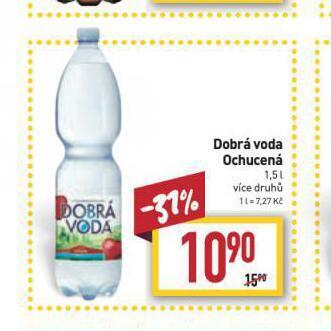 Billa Dobrá voda ochucená nabídka
