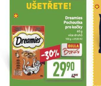 Billa Dreamies pochoutky pro kočky nabídka