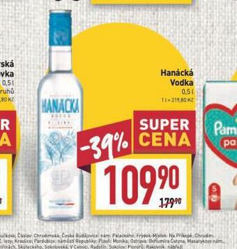 Billa Hanácká vodka nabídka