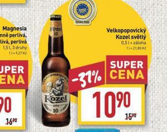 Billa Pivo velkopopovický kozel 10 nabídka