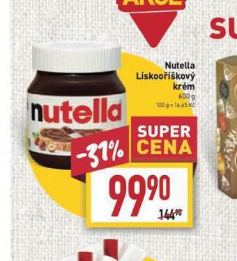 Billa Nutella lískooříškový krém nabídka