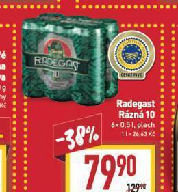 Billa Pivo radegast rázná 10 nabídka