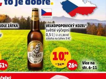 Penny Market Pivo velkopopovický kozel 10 nabídka