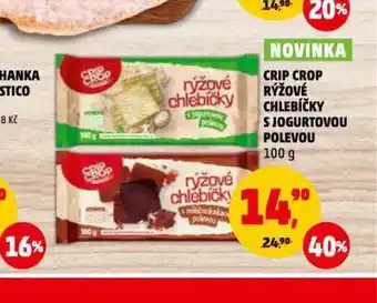 Crip crop rýžové chlebíčky s jogurtovou polevou