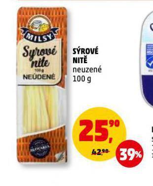 Penny Market Sýrové nitě nabídka