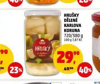 Penny Market Hrušky dělené karlova koruna nabídka