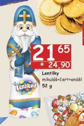 Jip Lentilky mikuláš+čert+anděl, 52 g nabídka