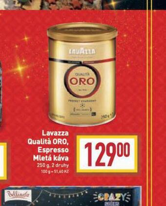 Billa Lavazza qualitá oro, espresso mletá káva nabídka
