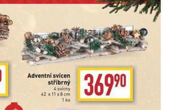 Adventní svícen stříbrný