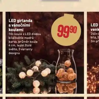 Billa Led girlanda s vánočními koulemi nabídka
