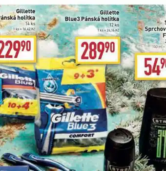 Billa Gillette blue3 pánská holítka nabídka