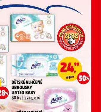 Penny Market Linteo baby dětské vlhčené ubrousky nabídka