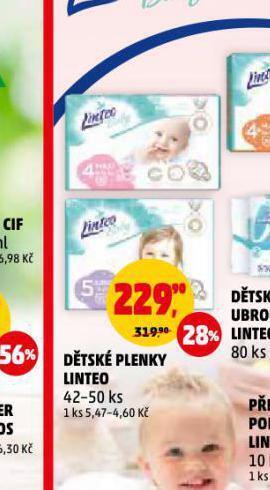 Penny Market Linteo dětské plenky nabídka