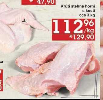 Krůti stehna horní s kostí, 1 kg