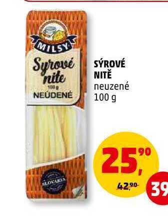 Penny Market Sýrové nitě, 100 g nabídka