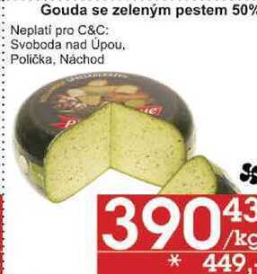 Jip Gouda se zeleným pestem 50%, 1 kg nabídka