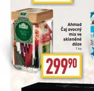 Billa Ahmad čaj ovocný mix ve skleněné dóze nabídka