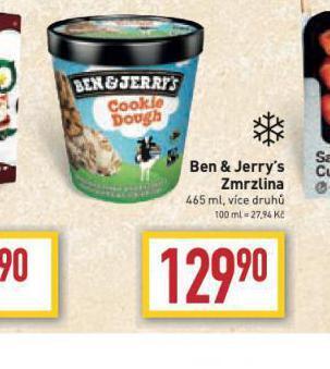 Billa Zmrzlina ben & jerry´s nabídka