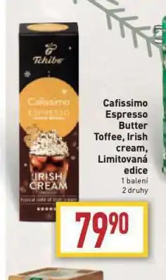 Billa Cafissimo espressp butter toffee, irish cream, limitovaná edice nabídka
