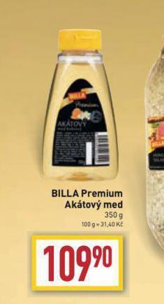 Billa Billa premium akátový med nabídka