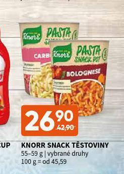 Terno Knorr snack těstoviny nabídka