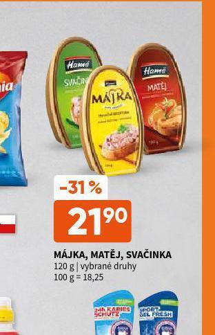 Terno Májka, matěj, svačinka nabídka
