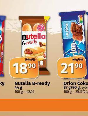 Coop Nutella b-ready nabídka