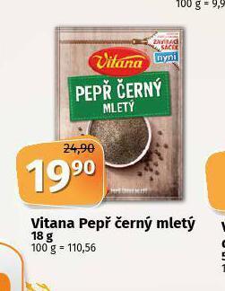 Coop Vitana pepř černý mletý nabídka