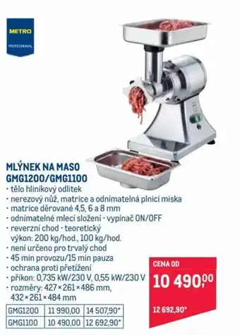Makro Metro mlýnek na maso gmg1200/gmg1100 nabídka