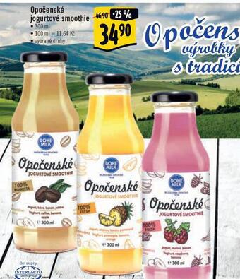 Albert Opočenské jogurtové smoothie nabídka