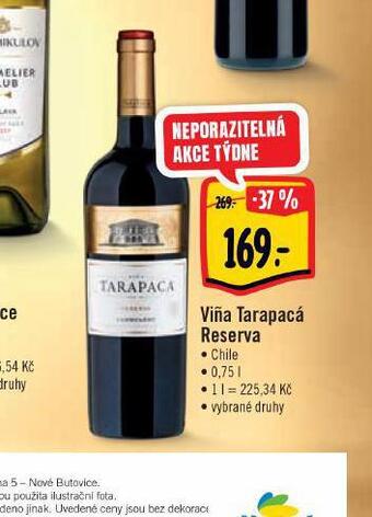 Albert Vina tarapaca reserva nabídka