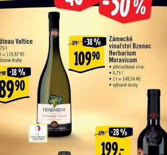 Albert Zámecké vinařství bzenec herbarium moravicum nabídka