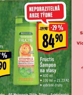 Albert Fructis šampon nabídka
