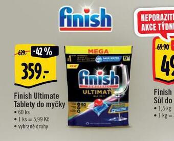 Albert Finish ultimate tablety do myčky nabídka