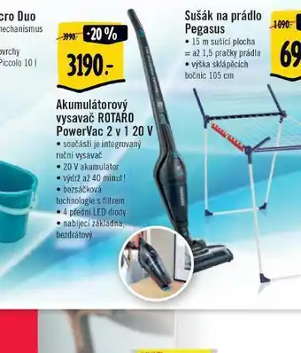 Albert Akumulátorový vysavač powervac nabídka