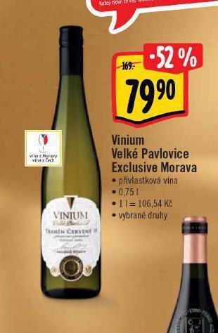 Albert Vinium velké pavlovice exclusive morava nabídka