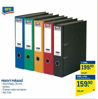 Makro Aro pákovy pořadač 75mm nabídka
