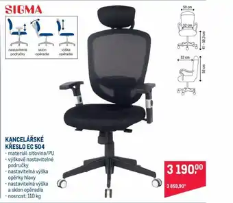 Makro Sigma kancelářské křeslo ec504 nabídka