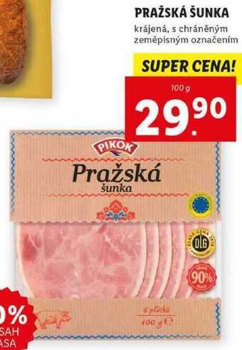 Lidl Pražská šunka, 100 g nabídka
