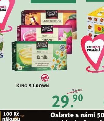 Rossmann King s crown čaj nabídka